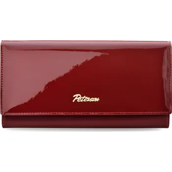Dámská peněženka Peterson kožená lakovaná elegantní s přihrádkami RFID - bordó PETERSON 5905054537852
