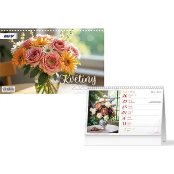 Diář Stolní kalendář 2026 MFP - Květiny