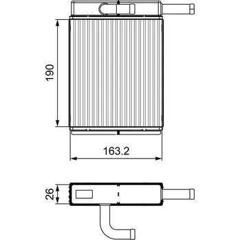 Výměník tepla, vnitřní vytápění VALEO 811558