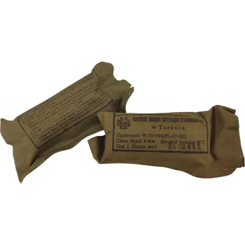 ARMÁDNÍ ORIGINÁL POLSKO Vojenský obvaz kapesní první pomoc W-ZN-69 Polsko originál