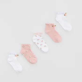 Dívčí spodní prádlo Reserved - Ponožky 5 ks - bílá - 142FQ-00X - 142FQ-00X-K19