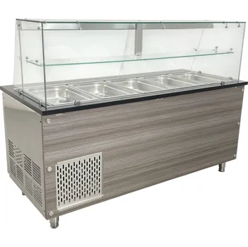 DASgastro Studený bufetový pult s granitovou deskou - černý granit