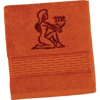 Ručník Bellatex Froté ručník proužek s výšivkou znamení zvěrokruhu Terrakota