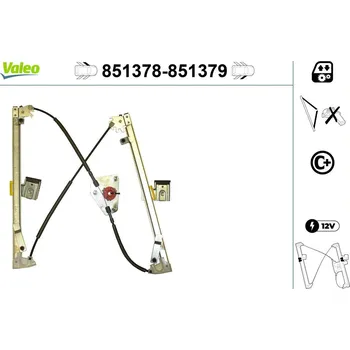 Stahovačka okna Zvedací zařízení oken VALEO 851378