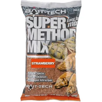 Návnadová surovina Bait-Tech Krmítková směs Super Method Mix Strawberry 2kg