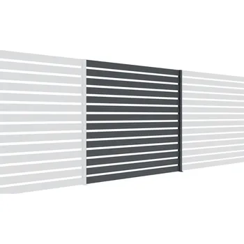 Plot Hliníkový plot s výplní – lamely 20×100 mm – rozměry (v×š): 1,85×2 m - modul přídavný