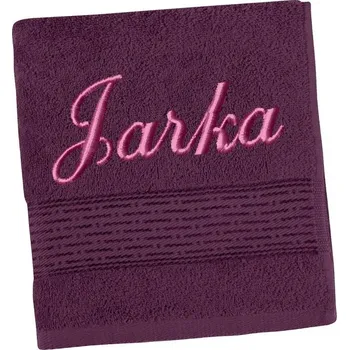 Ručník Bellatex Froté ručník proužek s výšivkou jména Vínová