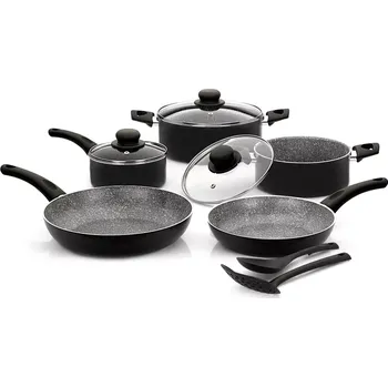 Hrnec 10dílná sada nádobí PIARDI Home s kamenným povrchem i na indukci Light