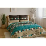 Bavlněné povlečení na 2 postele CIRCLES GREEN, zelené Rozměr povlečení: 2 ks 70 x 90 cm | 2 ks 140 x 200 cm