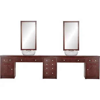 Kadeřnické křeslo ​Ayala Barber Retro - konzola pro dvě osoby