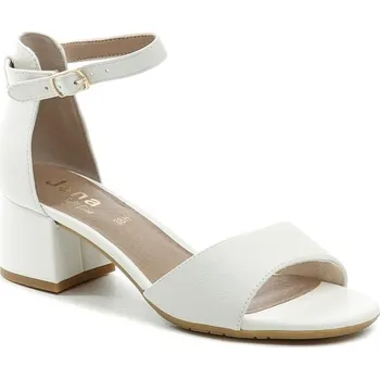 Dámské sandále Jana 8-28361-42 bílé dámské sandály na podpatku šíře H EU 41 + DÁREK
