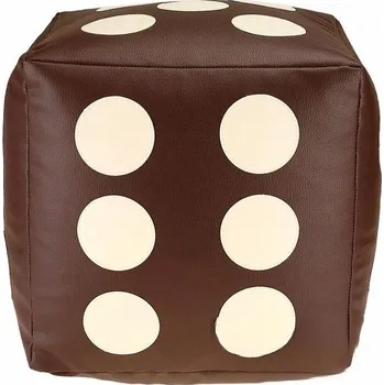 Taburet Dětský taburet KOSTKA 50 cm - čokoláda + béžová