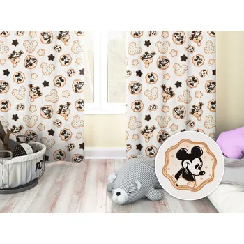 Šátek Dětský bavlněný závěs Sandra SA-642 Veselý myšák Miky 150x140 cm