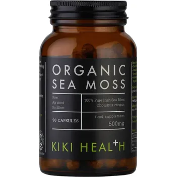 Přírodní produkt Kiki Health Sea Moss BIO, Mořský mech, 500 mg, 90 rostlinných kapslí