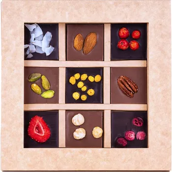Čokoláda Choco Bonté Hořká a mléčná čokoláda s ovocem a ořechy - 9 čtverečků