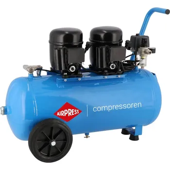 Kompresor Airpress Tichý dvoupístový kompresor L 100-50 8 bar 1 KM/0.74 kW 64 l/min 50 l 36519