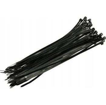 Stahovací páska Upínací pásky, 140 x 3 mm, 100 ks, černé