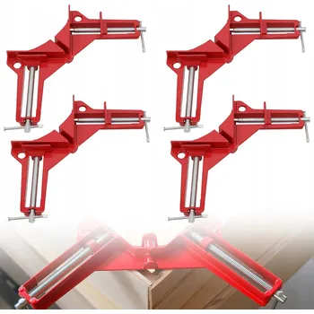 Svěrák 4X TRUHLÁŘSKÉ SVĚRKY ROHOVÉ UCHYCENÍ SVĚRÁK 75 MM HLINÍKOVÝ