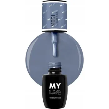 Lak na nehty Hybridní lak barevný lak MylaQ My Silver Cloud 5 ml