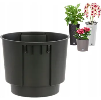 Květináč Plast Květináč černý, Botle 40 cm x 40 x 30,5 cm