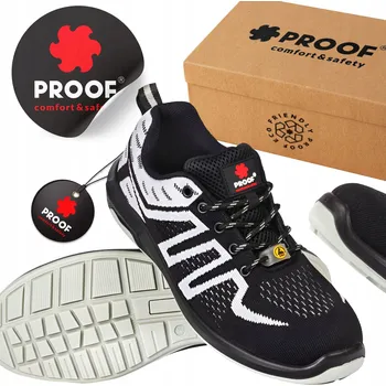 Pracovní obuv Pánské pracovní ochranné boty BOZP lehké s ocelovou špičkou S1 ESD vel. 45