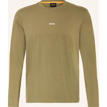 Pánské oblečení Boss Pánské Tričko S Dlouhým Rukávem Tchark, olivová, XXL