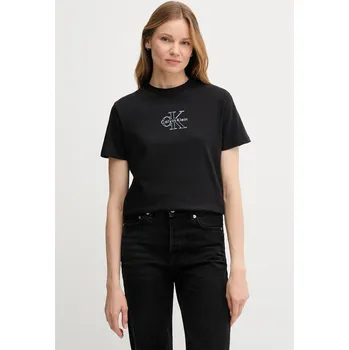 Bavlněné tričko Calvin Klein Jeans LV047C863G černá 99X, vel. S