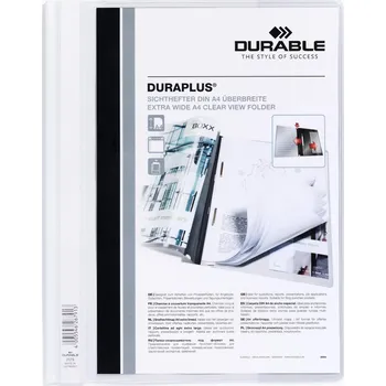 DURABLE DURAPLUS 2579, extraširoký rychlovazač A4 PVC - prezentační desky Barva: Bílá