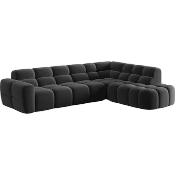 Pohovka Micadoni Sametová rohová pohovka Lisa 293 cm, pravá