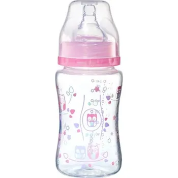 Kojenecká láhev Antikoliková láhev se širokým hrdlem 240 ml BabyOno Take Care Barva: Růžová