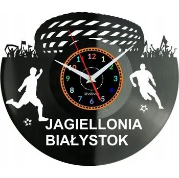 IP kamera Jagiellonia Bělostok Polská Fotbalová Liga Zegar Ścienny z Vinylové Desky