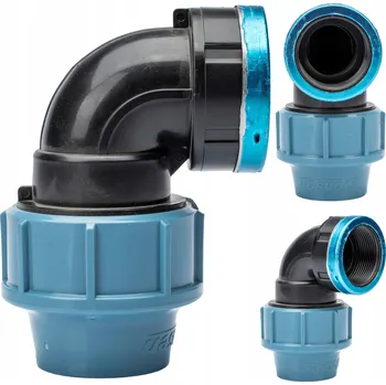 Vodovodní potrubí AGAflex Koleno otočné svěrné PE-PE 32mm x VNITŘNÍ ZÁVIT 1 1/4" 90° 49153204