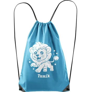 Vak Lev se jménem - polyester Barva: Tyrkysová