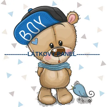 Látkový panel - Dětský - DE-23 Velikost: 25x25cm, Materiál: Bavlna