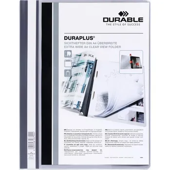 DURABLE DURAPLUS 2579, extraširoký rychlovazač A4 PVC - prezentační desky Barva: Šedá