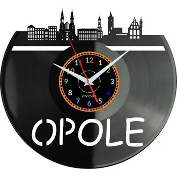 Hodiny Opole Město Polsko Nástěnné Hodiny Vinylová Deska Moderní Dekorativní Na