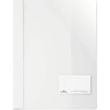 Durable 2690, prezentační rychlovazač PVC A4 s přední průhlednou kapsou Barva: Bílá
