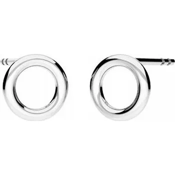Náušnice Stříbrné Kruhy Kulaté Náušnice 6 mm Malé Kruhy