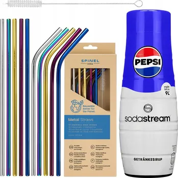 Výrobník sody SIRUP KONCENTRÁT PRO VÝROBNÍK SODY SODASTREAM PEPSI 440ml + 10x KOVOVÉ BRČKA
