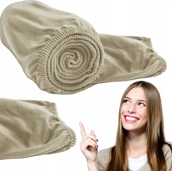 Prostěradlo Prostěradlo s gumou bavlna jersey 90x200cm, světle béžová barva