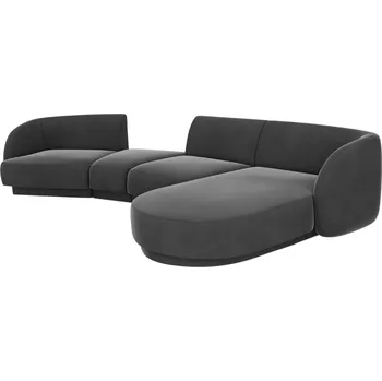 Pohovka Micadoni Sametová rohová pohovka Miley 325 cm, pravá