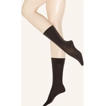 Pánské ponožky Wolford Jemné Podkolenky Velvet De Luxe, 7212 s- nearly black