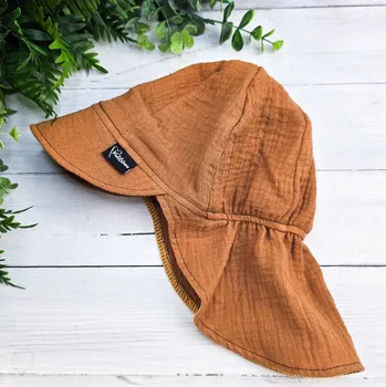 Čepice Kulišárny Mušelínová kšiltovka BRONZ Varianta: Bez ochrany krku, Obvod hlavy: 50-51