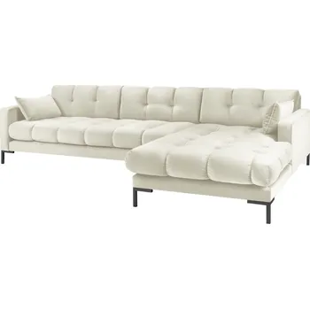 Pohovka Micadoni Sametová rohová pohovka Mamaia 293 cm, pravá