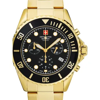 Hodinky Swiss Alpine Military 7053.9117 Chronograph Mens Watch 42mm 10ATM