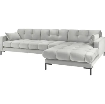 Pohovka Micadoni Sametová rohová pohovka Mamaia 293 cm, pravá