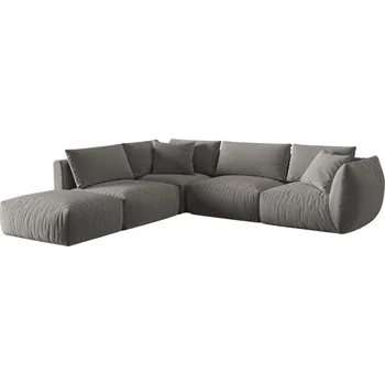 Pohovka Micadoni Sametová rohová pohovka Chris 295 cm, levá