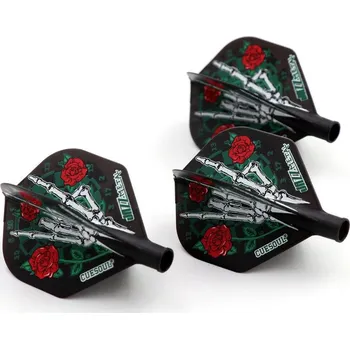 Šipka Letky na šipky Cuesoul TERO AK4 standard, černé s motivem růží