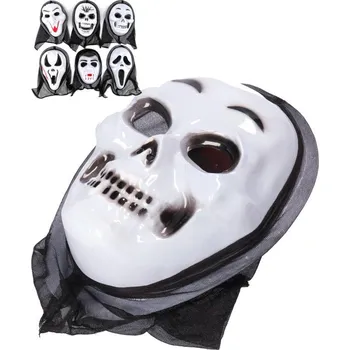 Karnevalový kostým KARNEVAL Maska Halloween duch s šátkem 6 druhů (karnevalový doplněk)