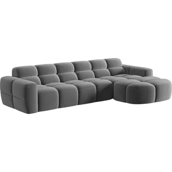 Pohovka Micadoni Sametová rohová pohovka Lisa 310 cm, pravá